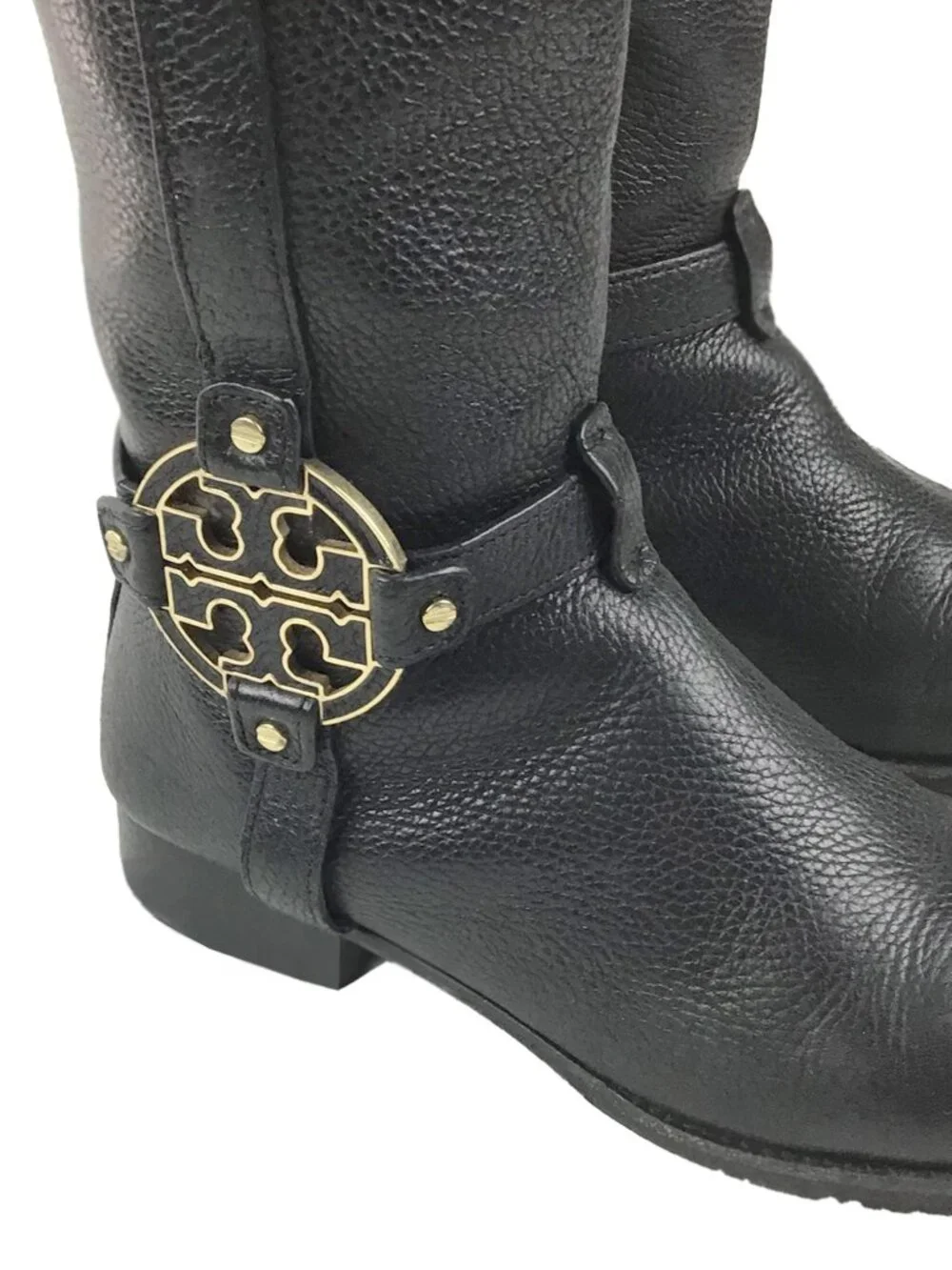 Tory Burch Amanda Riding Boots – Black Leather